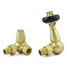 T-TRV-020-CR-BB-ALT02 - Flatford Traditional TRV Corner Brushed Brass Thermostatic Radiator Valves With Sleeves T-TRV-020-CR-BB-ALT02 - Flatford Traditional TRV Corner Brushed Brass Thermostatic Radiator Valves With Sleeves